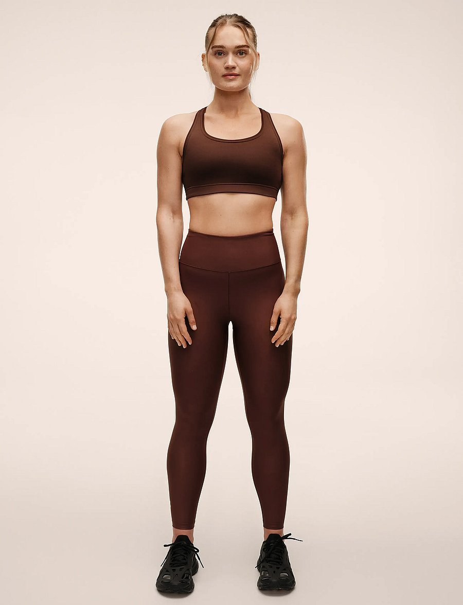 Casall - Graphic High Waist Tights - training tights - dark brown - 3