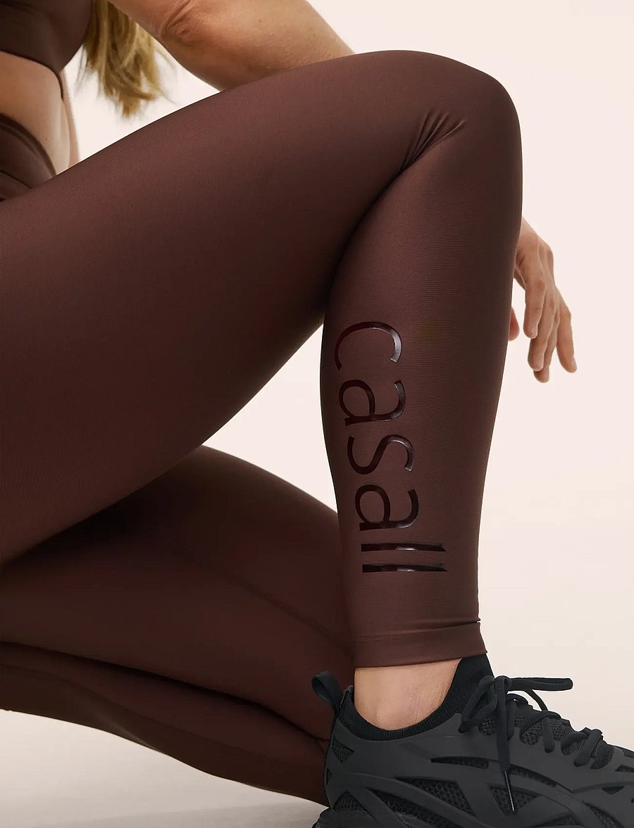 Casall - Graphic High Waist Tights - training tights - dark brown - 4