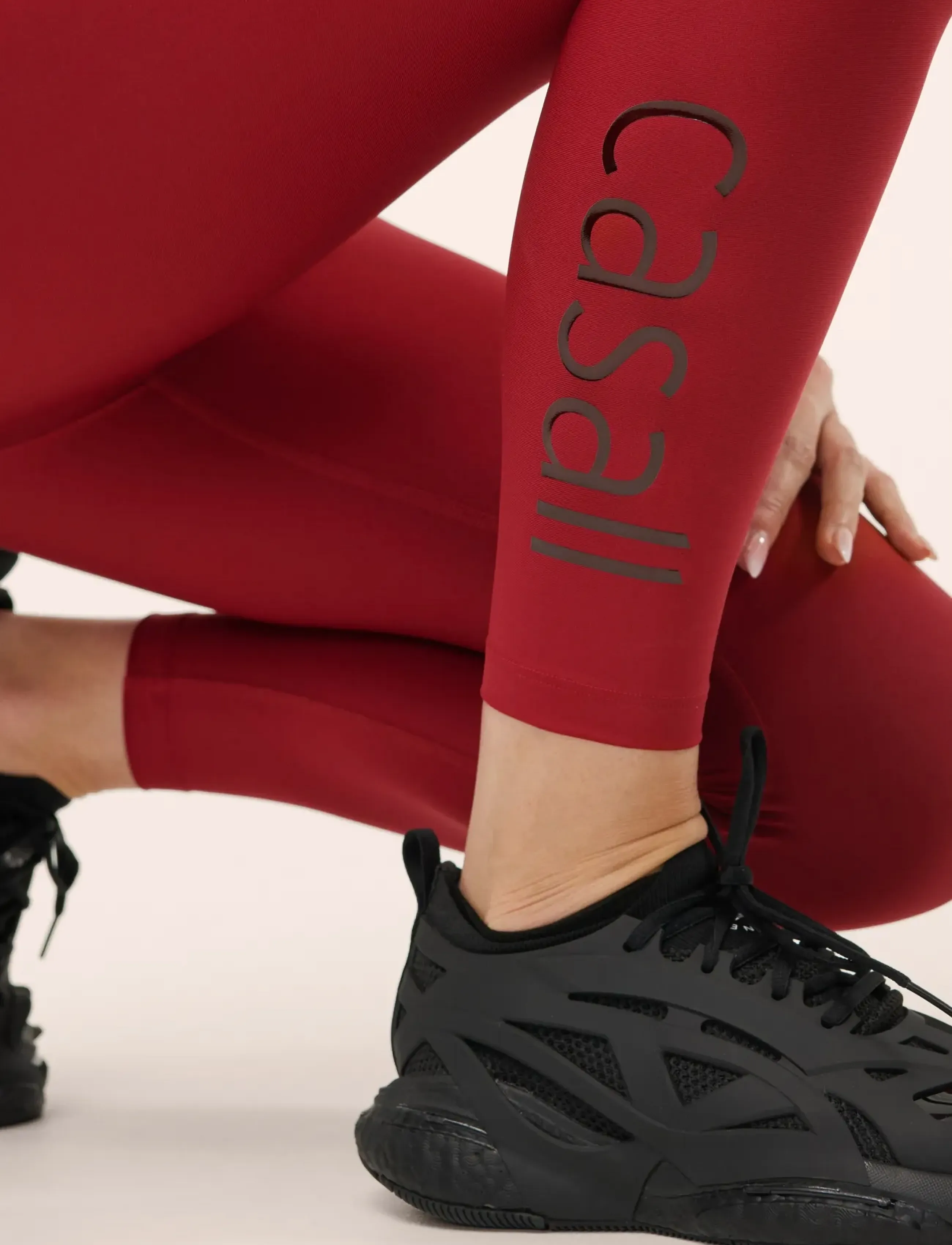 Casall - Graphic High Waist Tights - 7/8 länge - maroon red - 2
