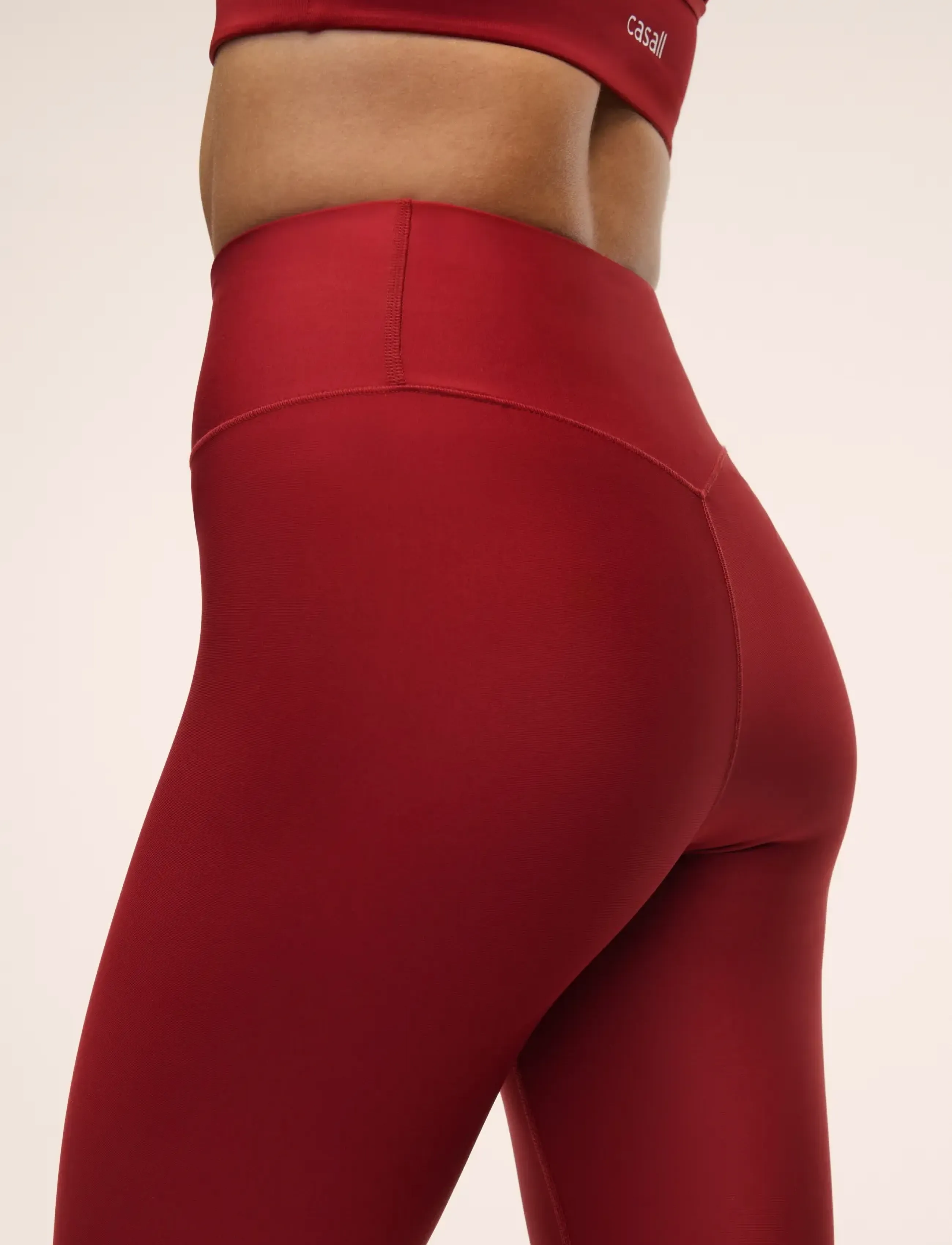 Casall - Graphic High Waist Tights - 7/8 länge - maroon red - 4