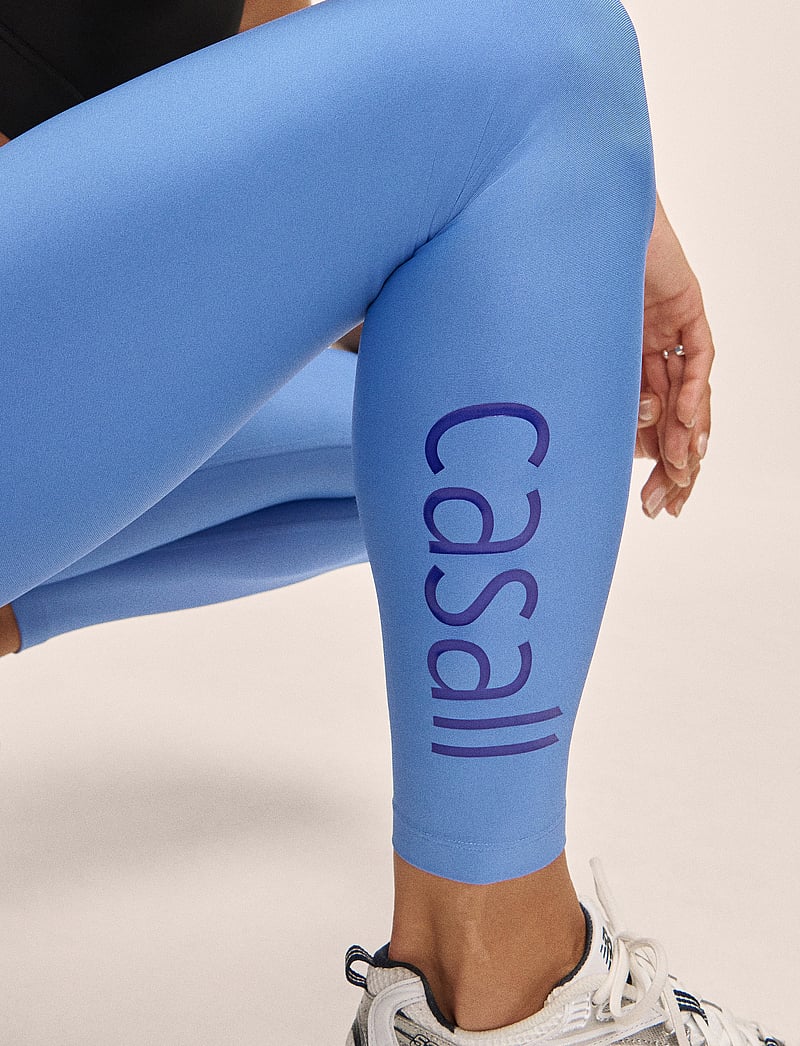 Casall - Graphic High Waist Tights - 7/8 længde - riviera blue - 5