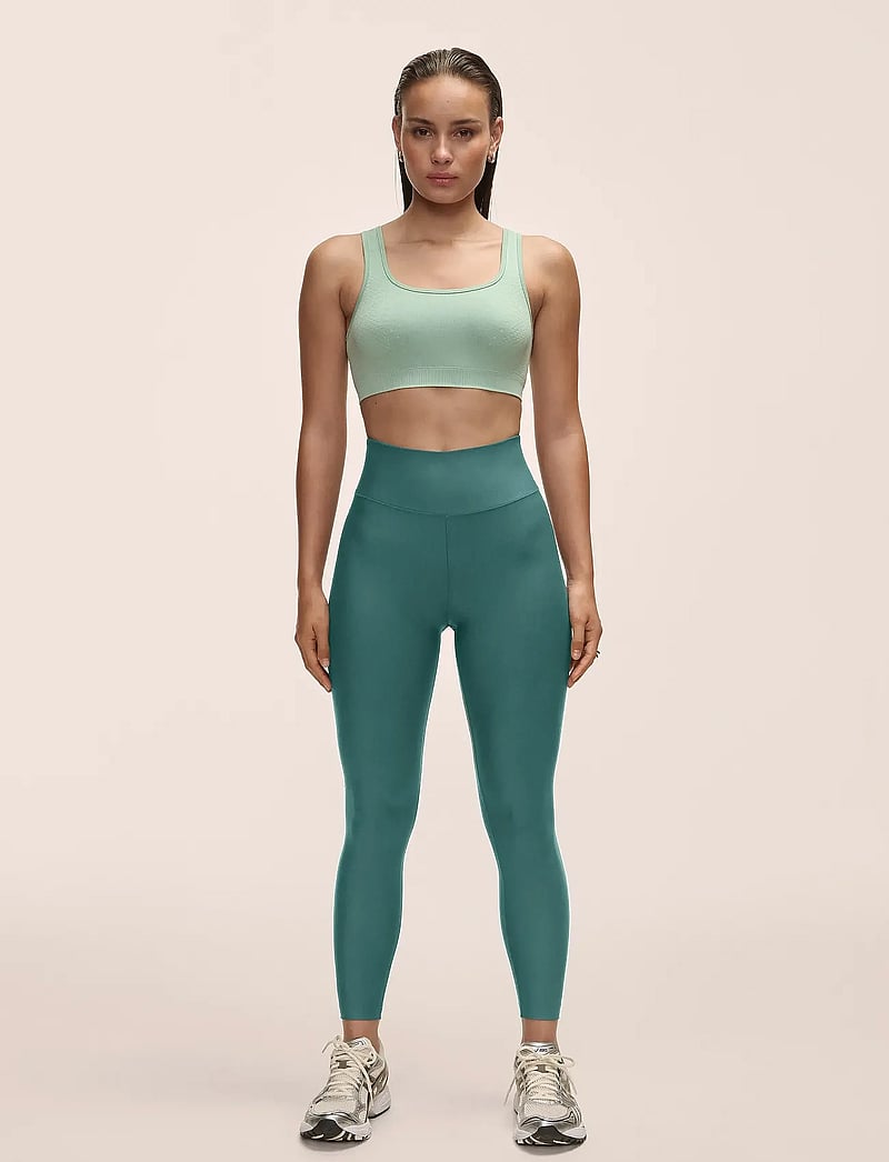 Casall - Graphic High Waist Tights - 7/8 längd - winter green - 0