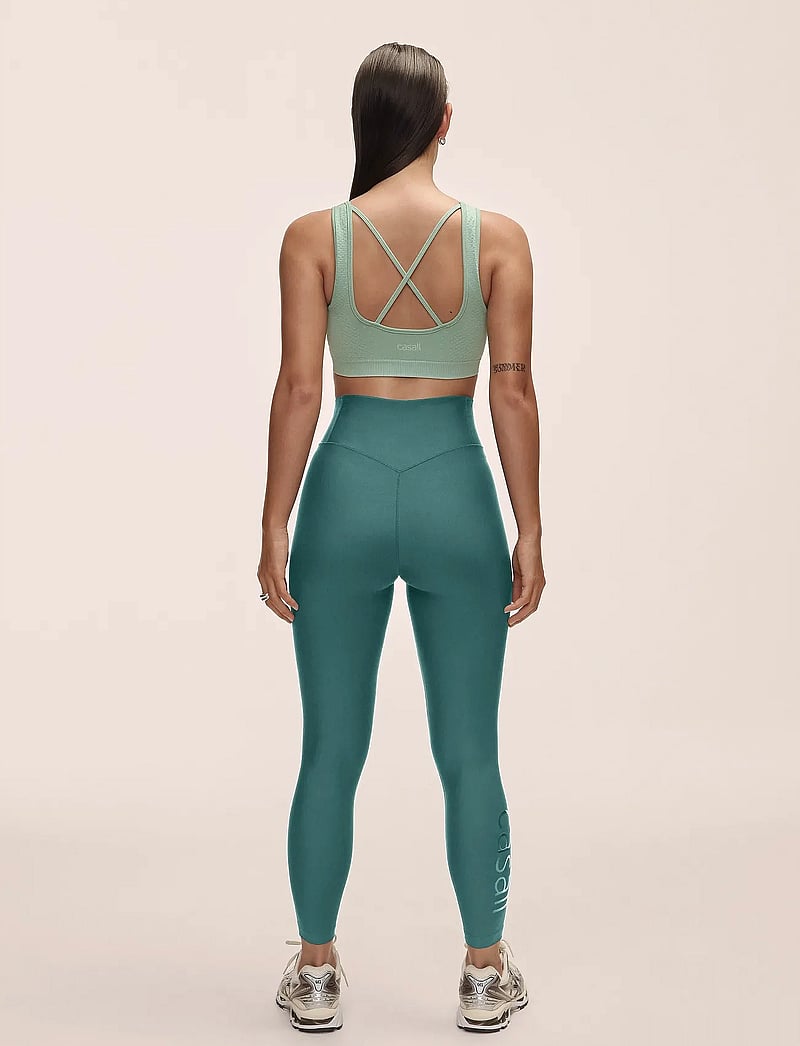 Casall - Graphic High Waist Tights - 7/8 längd - winter green - 4