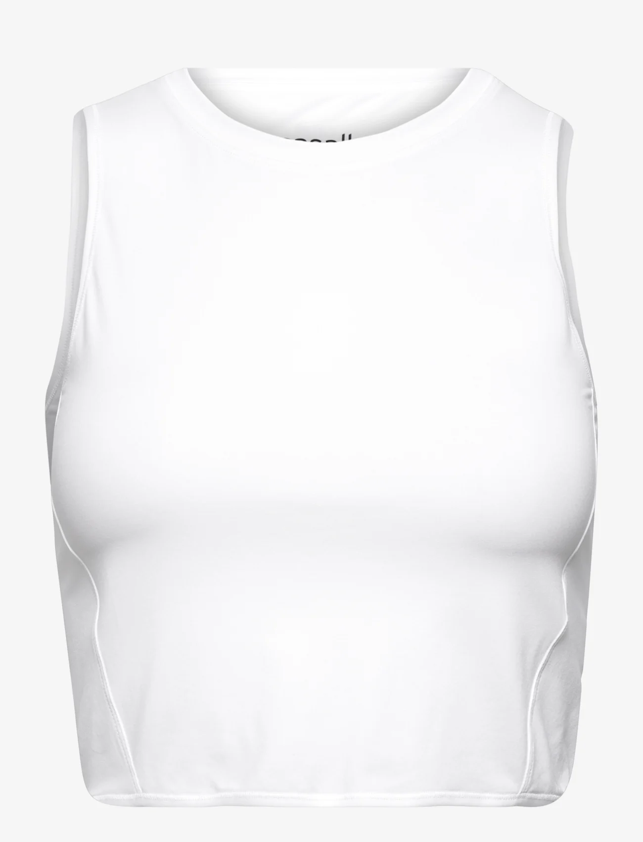 Casall - Overlap Crop Top - t-shirts & topper - white - 0