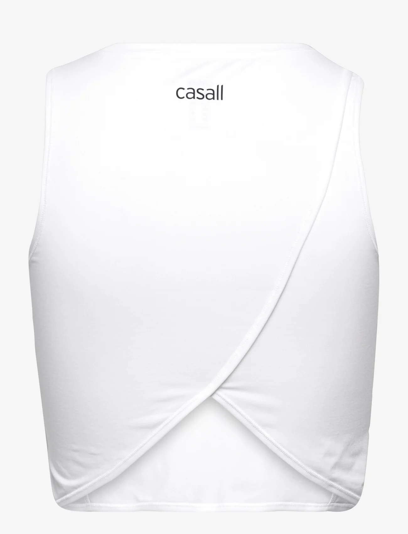Casall - Overlap Crop Top - t-shirts & topper - white - 1