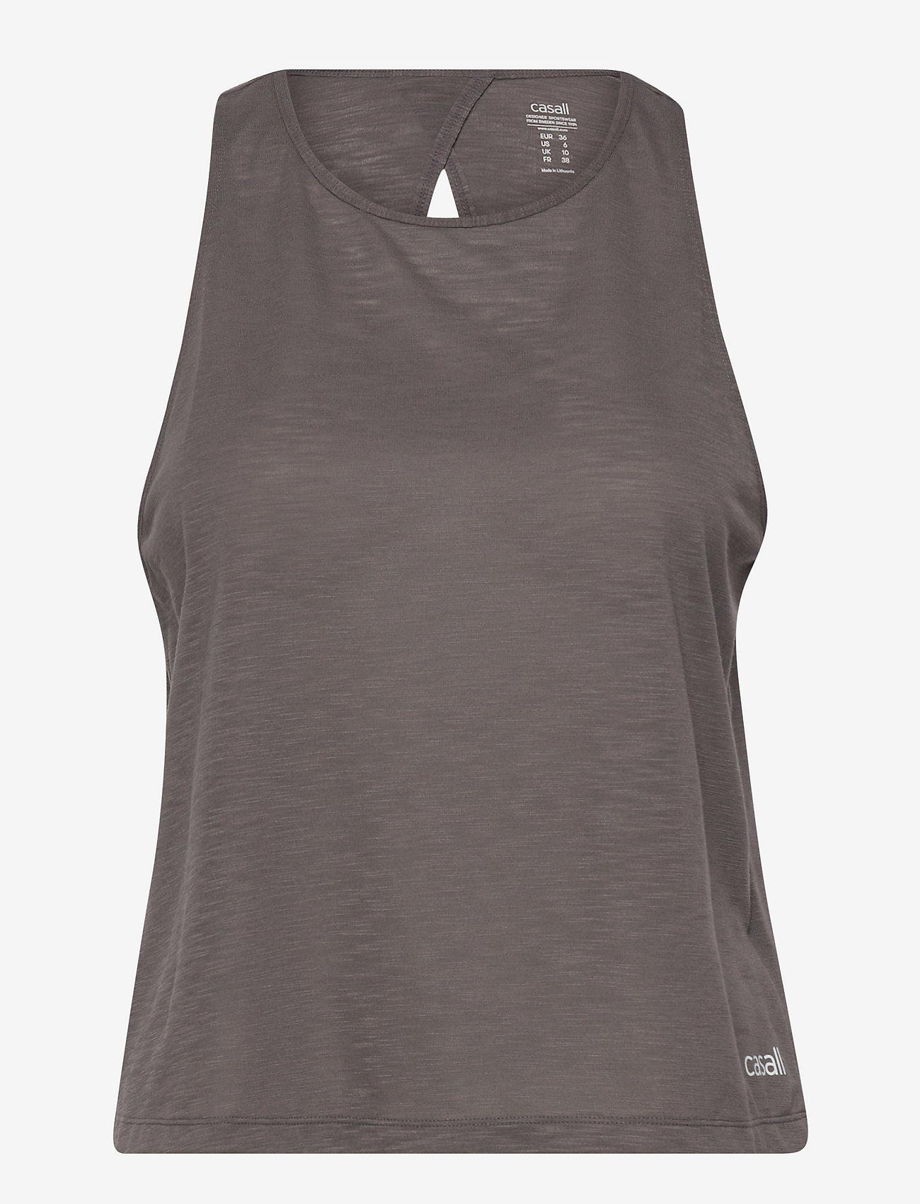 Casall - Texture Tank Open Back - graphite grey - 0