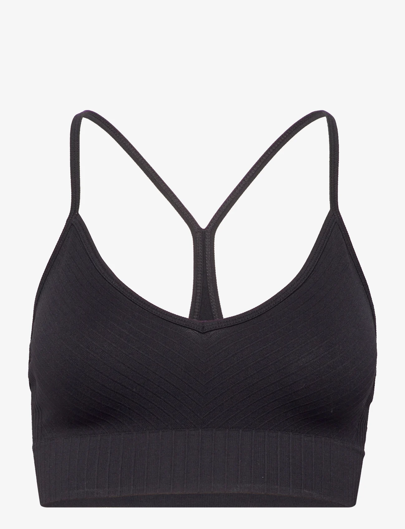 Casall - Seamless Graphical Rib Sports Top - low support - black - 1