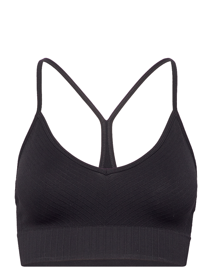 Casall - Seamless Graphical Rib Sports Top - black - 0