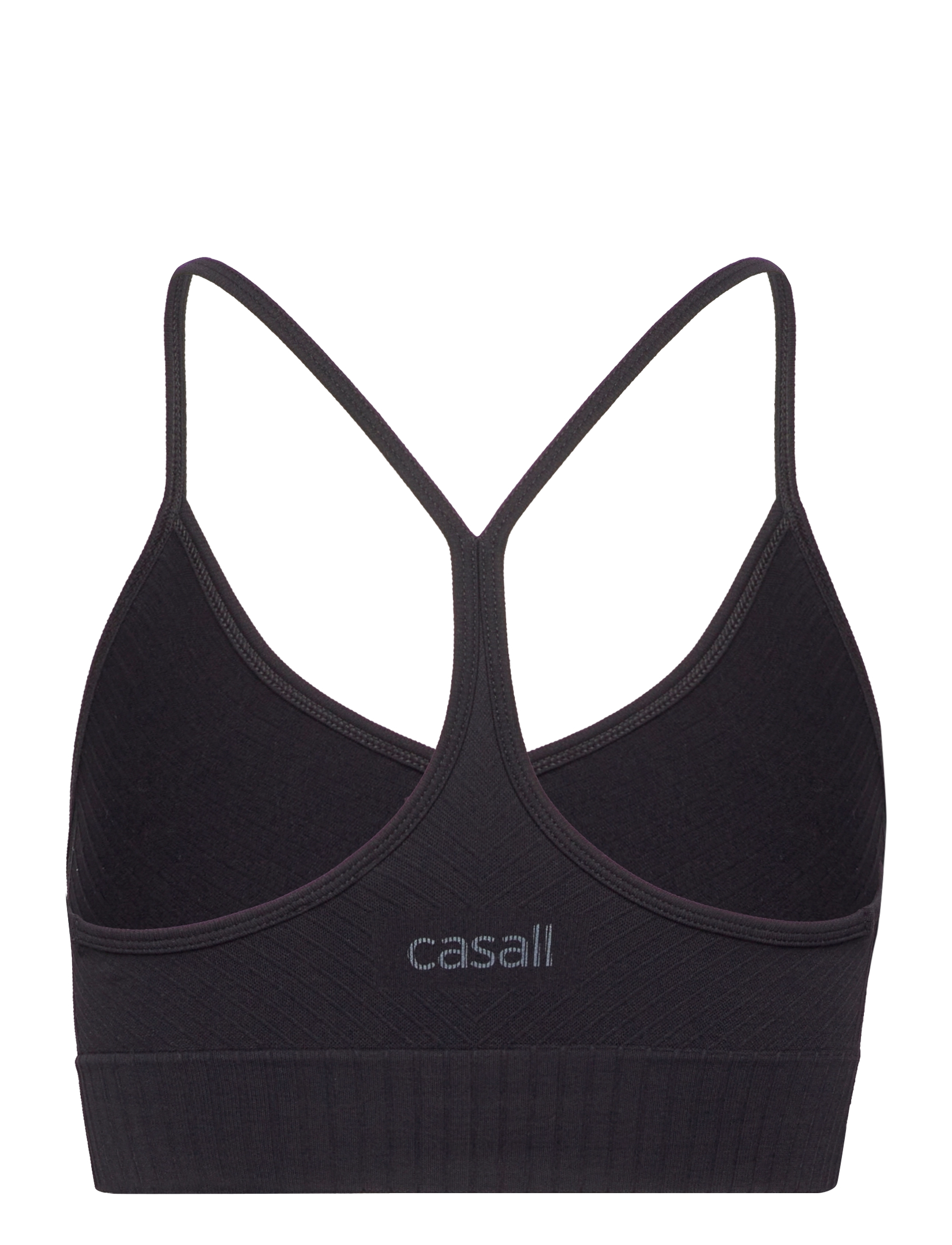 Casall - Seamless Graphical Rib Sports Top - black - 1