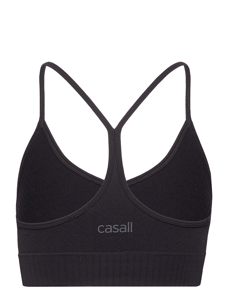 Casall - Seamless Graphical Rib Sports Top - black - 1