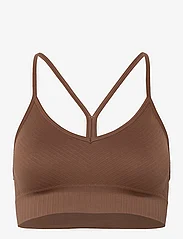 Casall - Seamless Graphical Rib Sports Top - sports bh-er - taupe brown - 0
