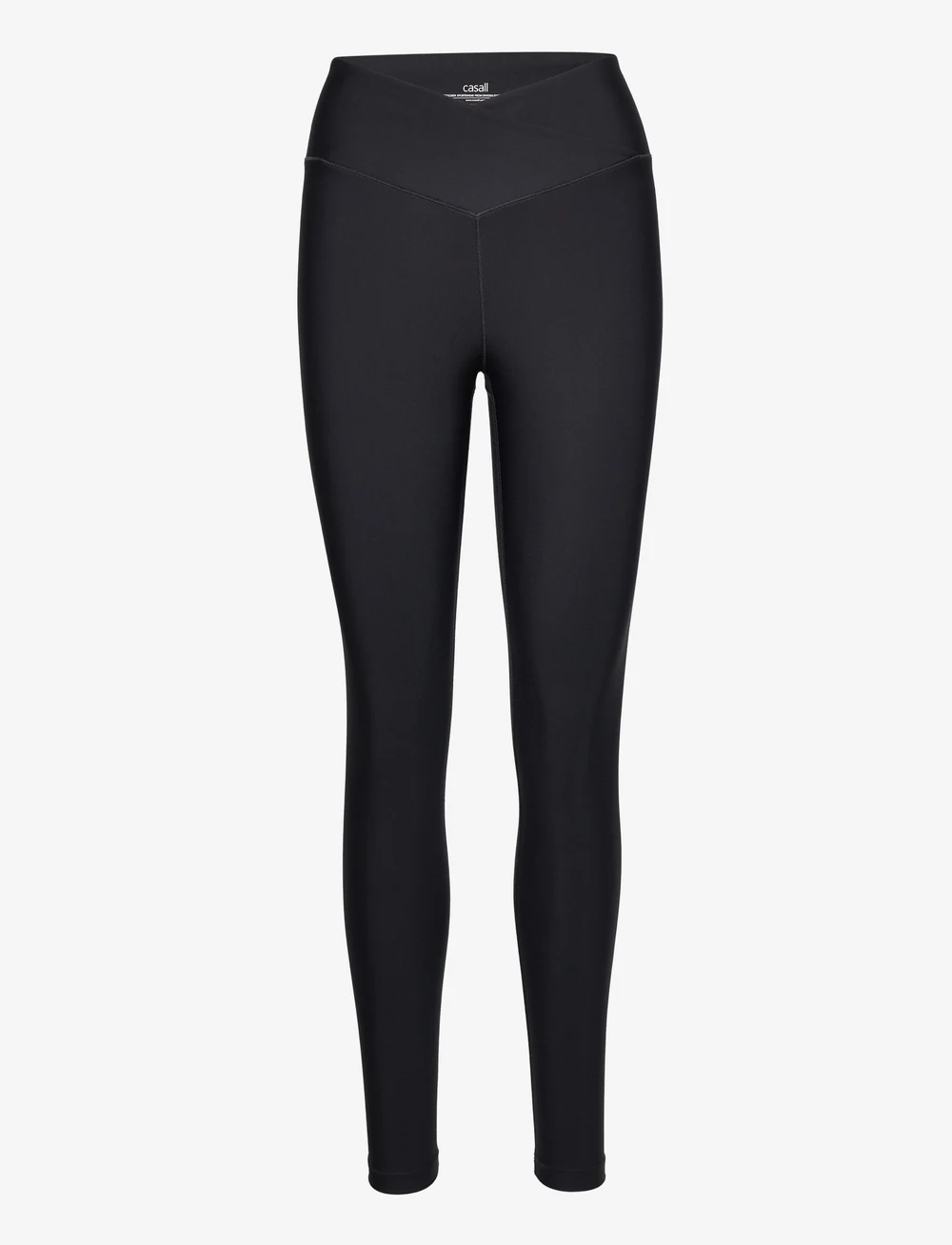 Casall - Overlap High Waist Tights - 7/8 längd - black - 1