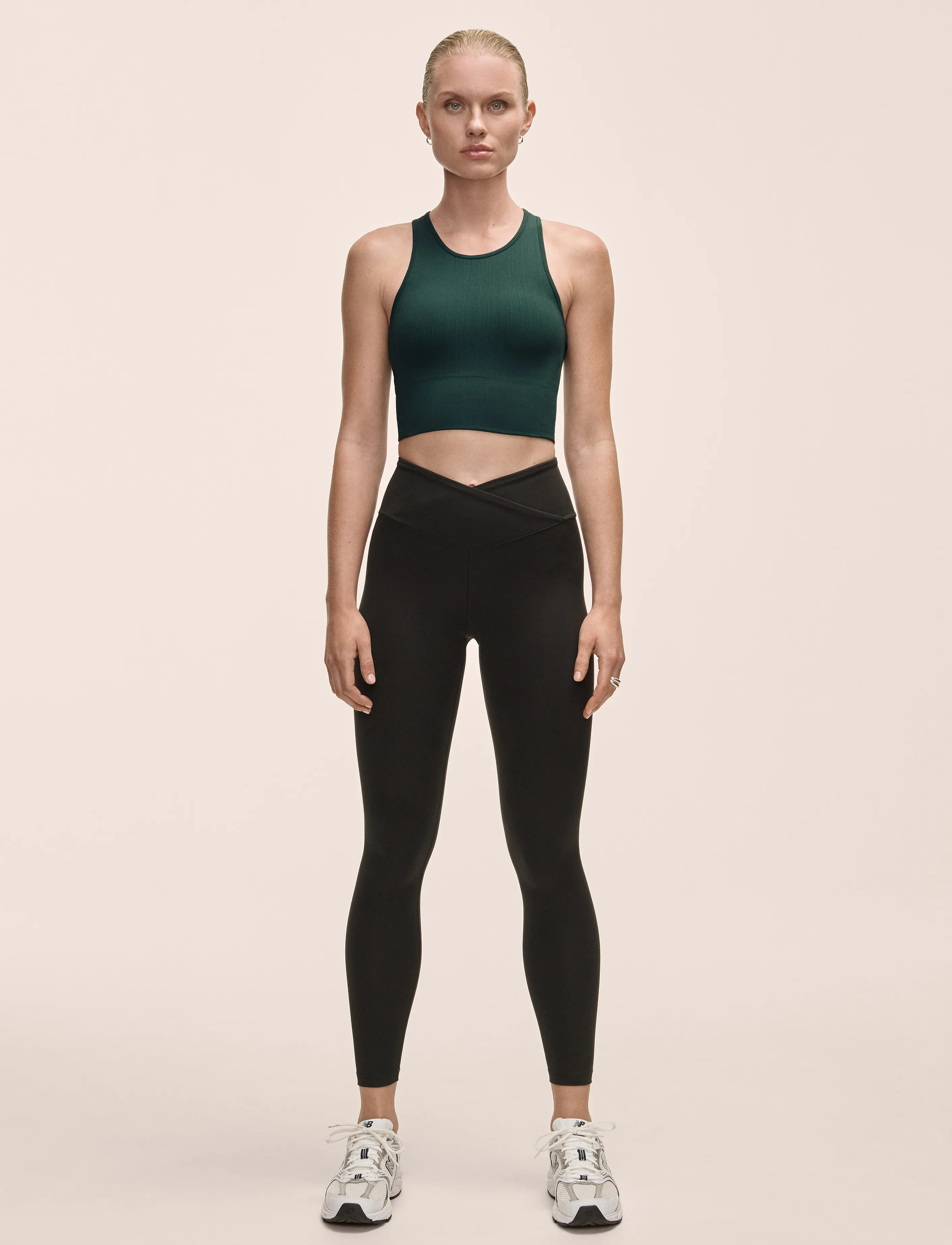 Casall Overlap High Waist Tights, 34, Sport, Schwarz - Running-training Frauen