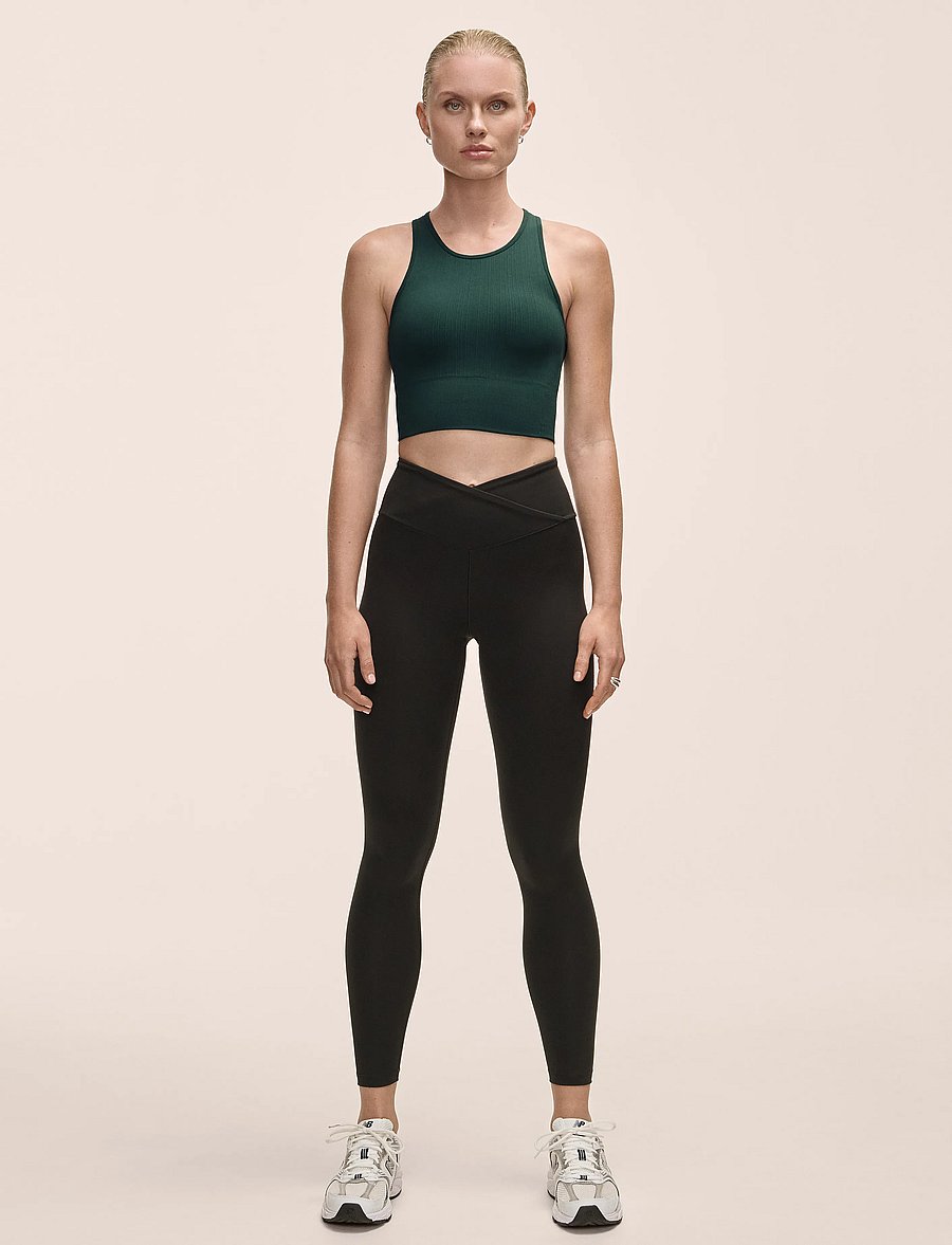Casall - Overlap High Waist Tights - trainingstights - black - 0
