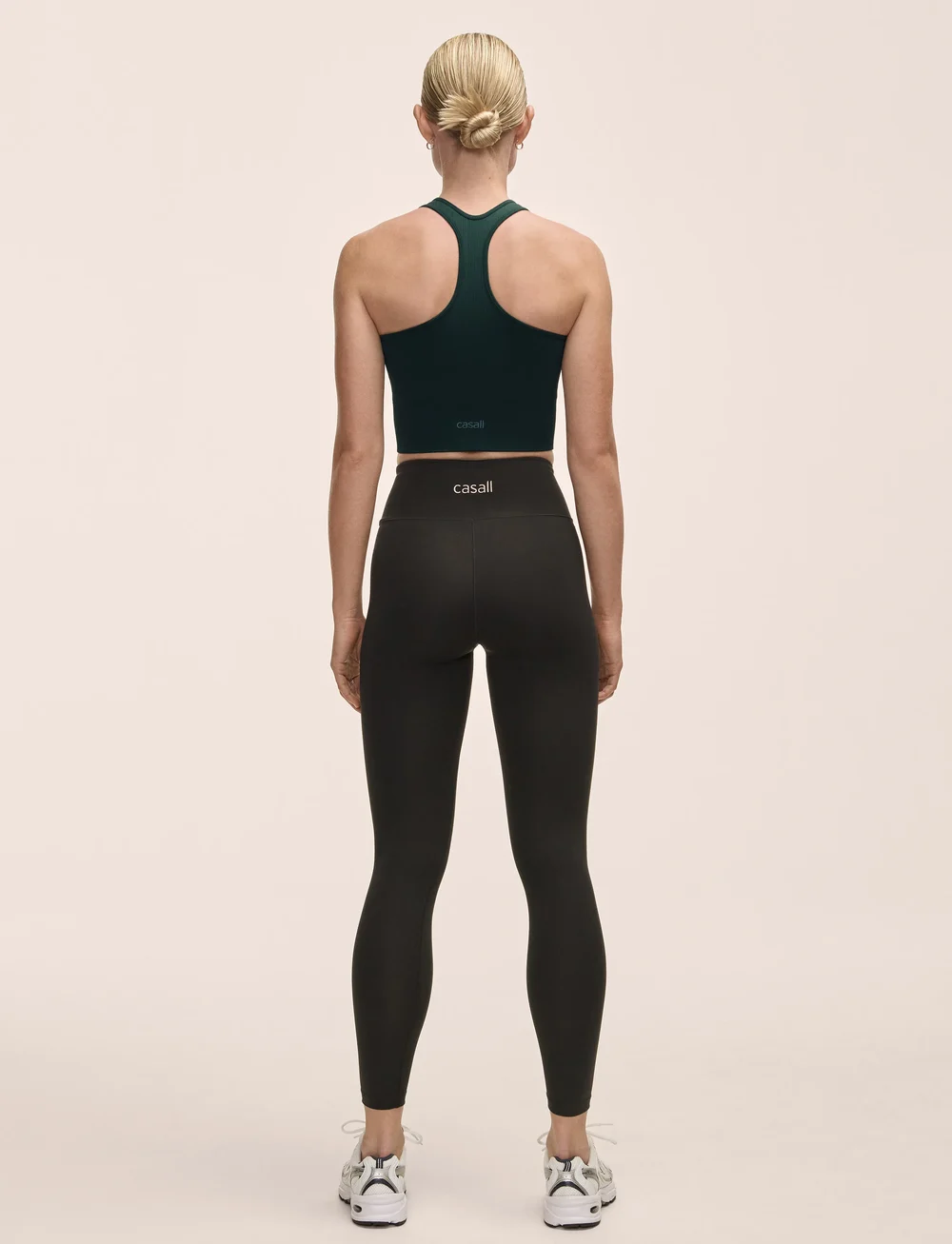 Casall - Overlap High Waist Tights - 7/8 längd - black - 3