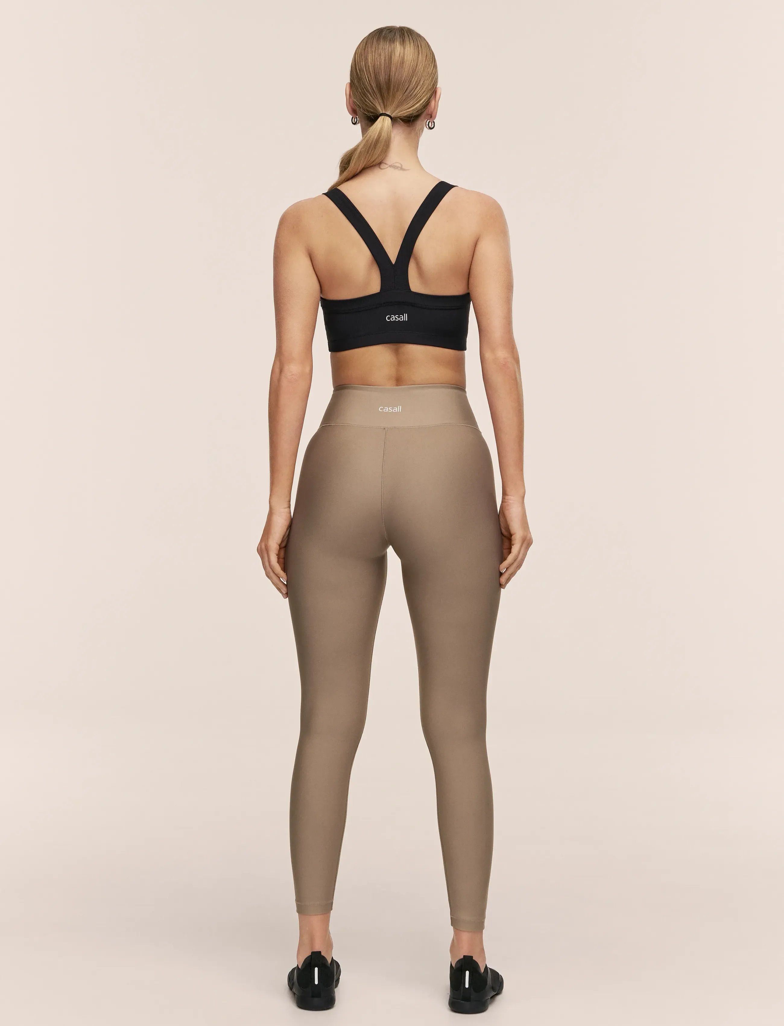 Casall - Overlap High Waist Tights - training tights - light khaki - 2
