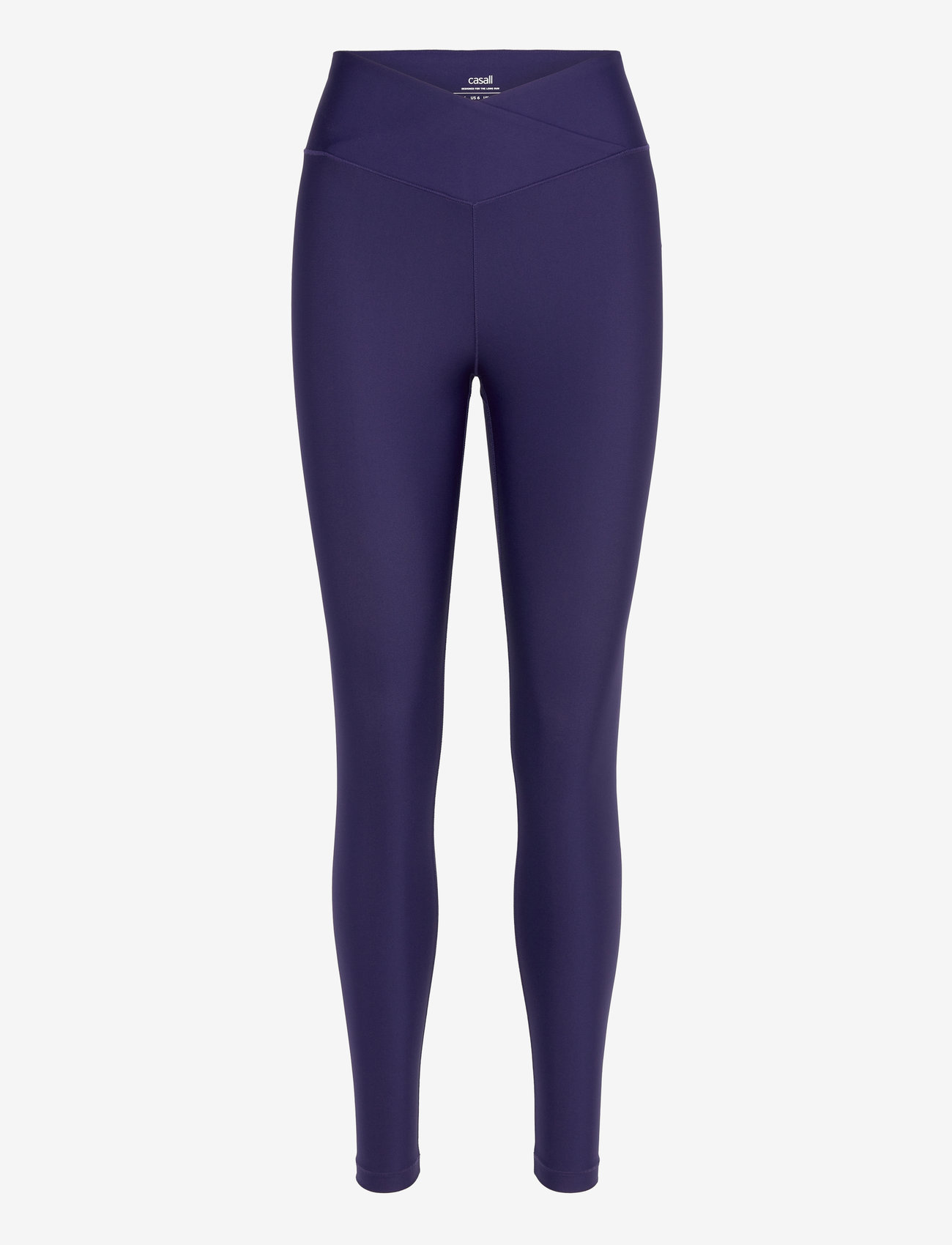 Casall - Overlap High Waist Tights - 7/8 længde - purple eclipse - 1