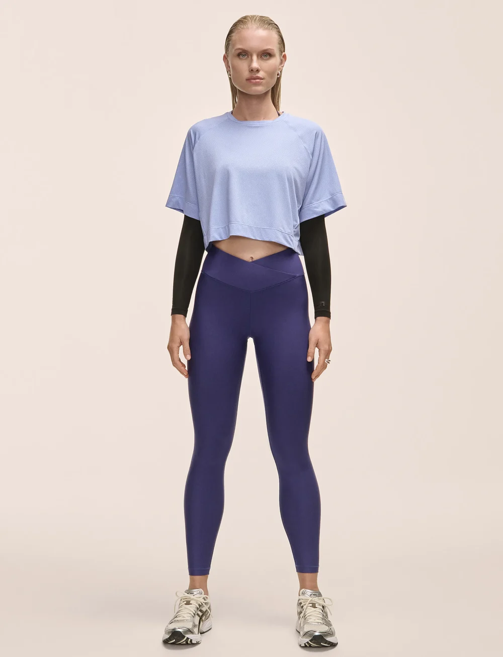 Casall - Overlap High Waist Tights - treniņu legingi - purple eclipse - 5