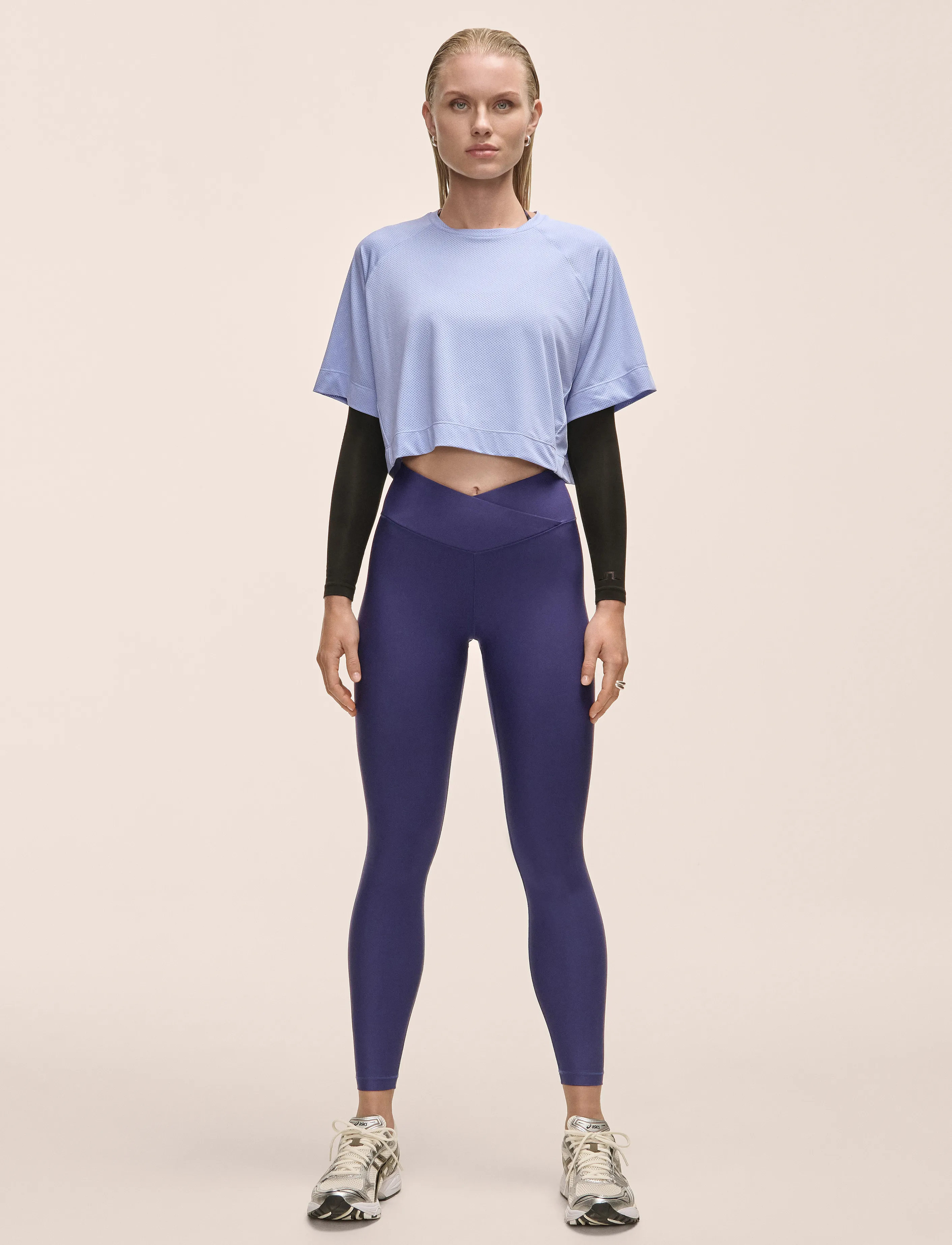Casall - Overlap High Waist Tights - treningstights - purple eclipse - 5