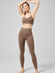 Casall - Seamless Graphical Rib High Waist Tights - seamless tights - taupe brown - 2