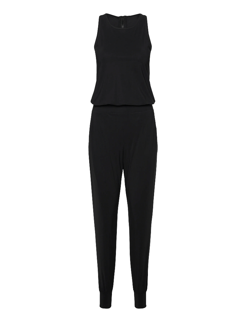 Casall - Weekend Jumpsuit Racerback - kombinezony i body - black - 0