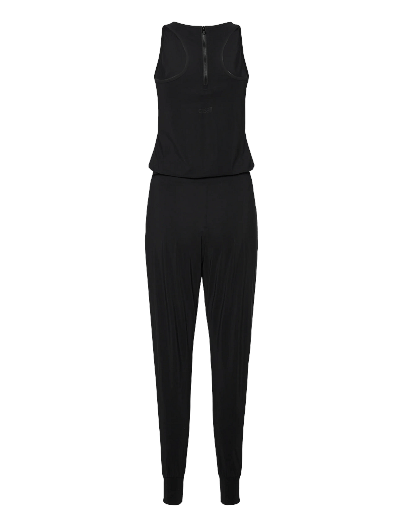 Casall - Weekend Jumpsuit Racerback - kombinezony i body - black - 1