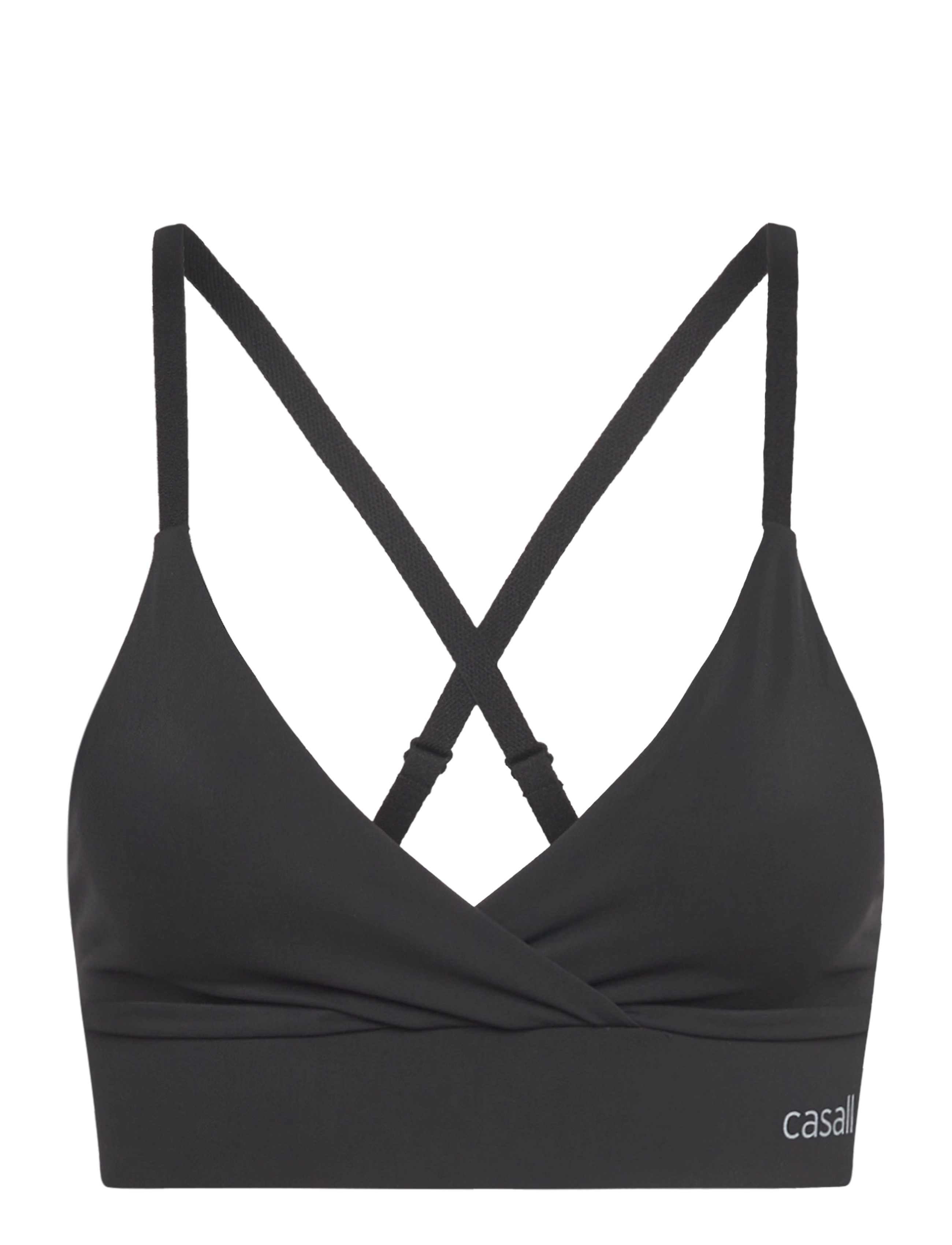Casall Wrap Sports Bra - Badminton - BLACK / black