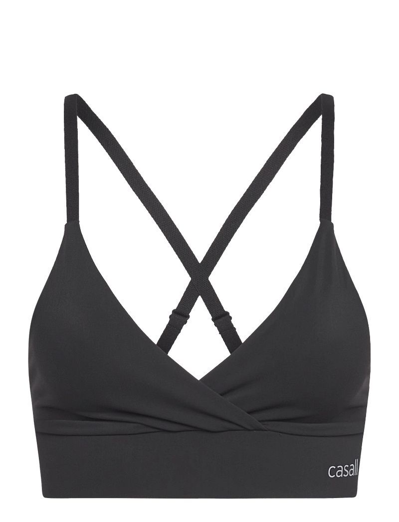 Casall - Wrap Sports Bra - medium støtte - black - 1