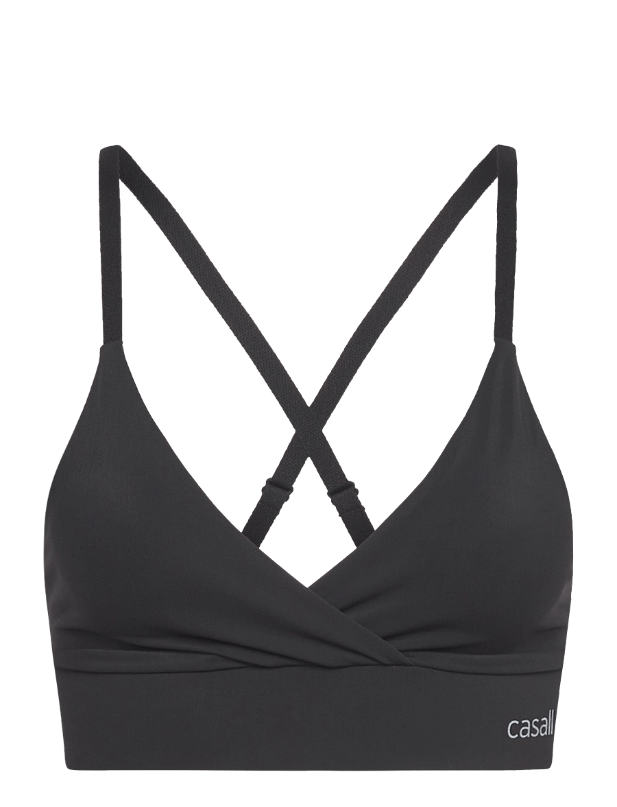 Casall - Wrap Sports Bra - mittlerer halt - black - 1