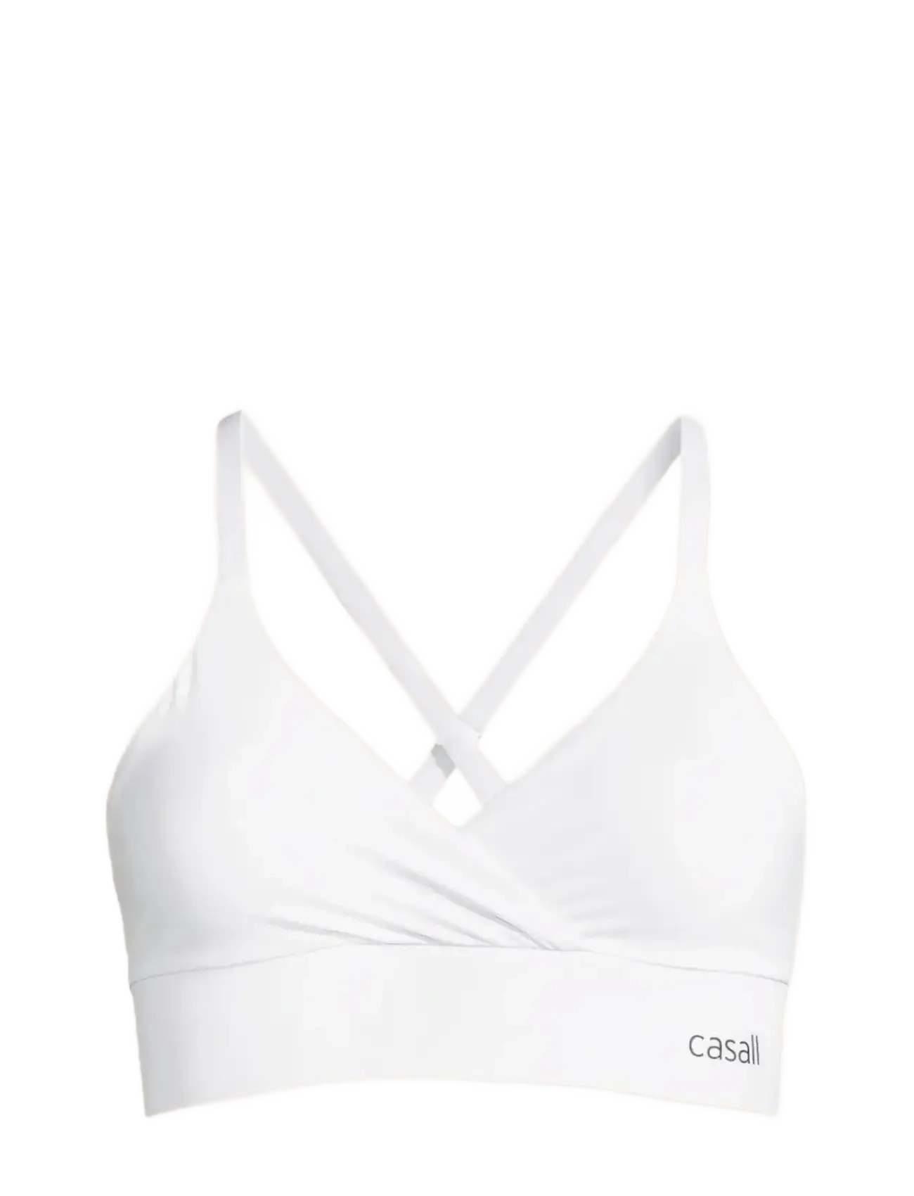 Casall Wrap Sports Bra - Badminton - WHITE / white