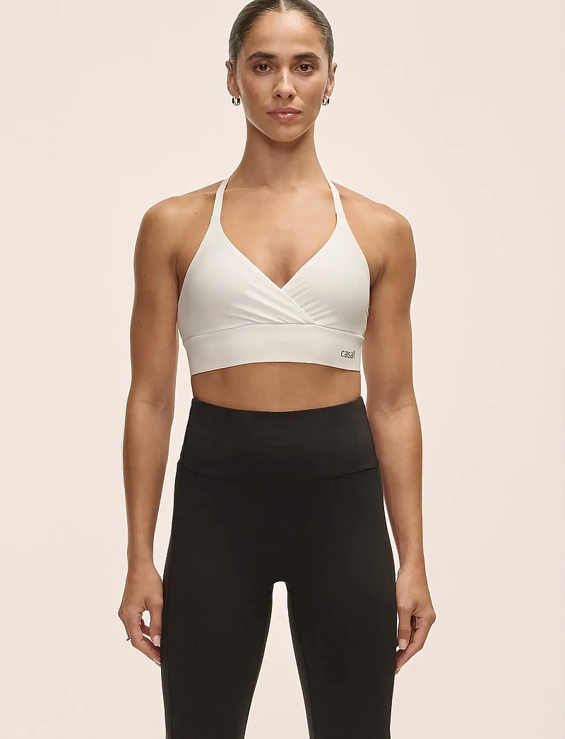 Casall - Wrap Sports Bra - keskmine toestus - white - 0