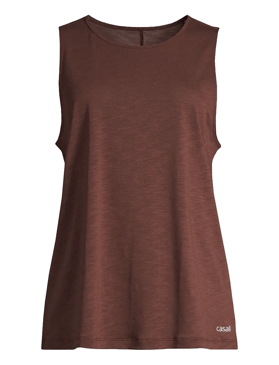 Casall - Soft Texture Tank - linnen - dark brown - 0