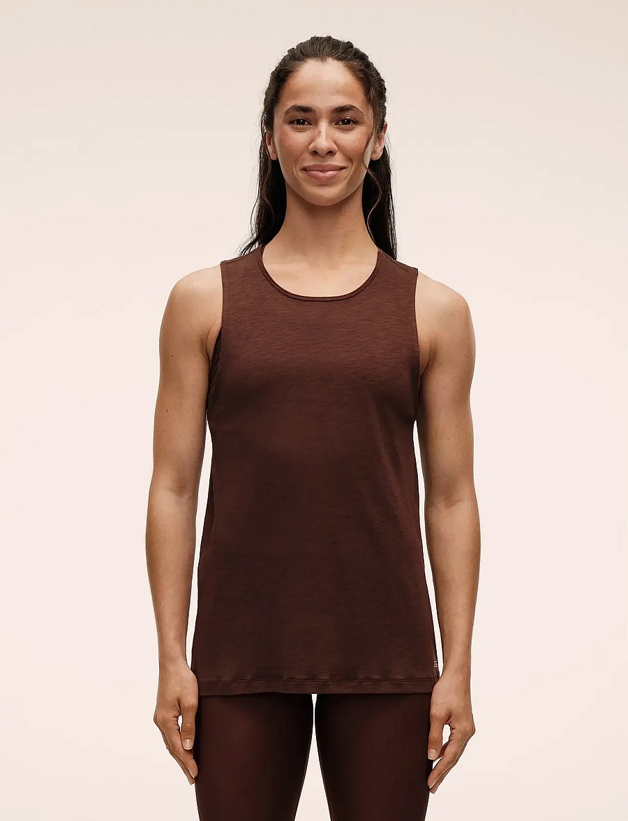 Casall - Soft Texture Tank - tank tops - dark brown - 0