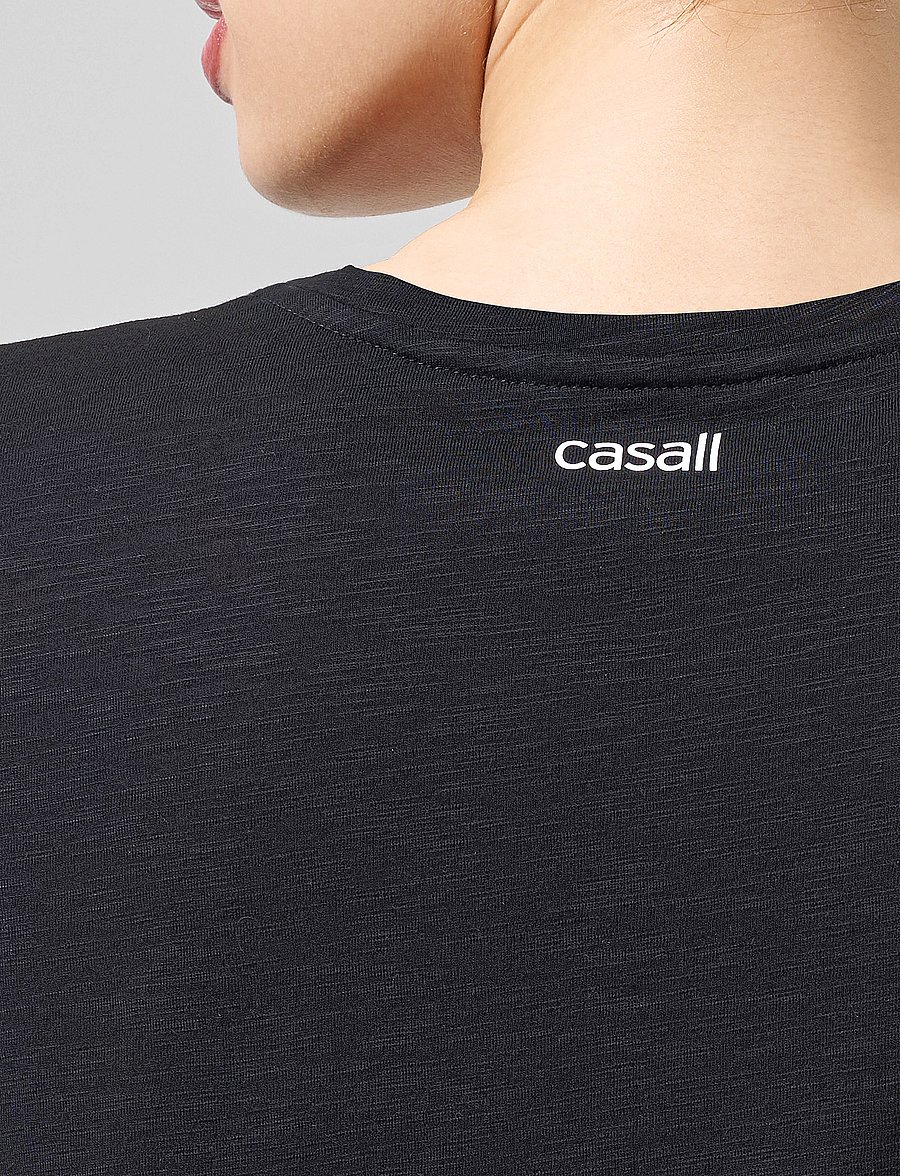 Casall - Soft Texture Tee - t-shirts - black - 4