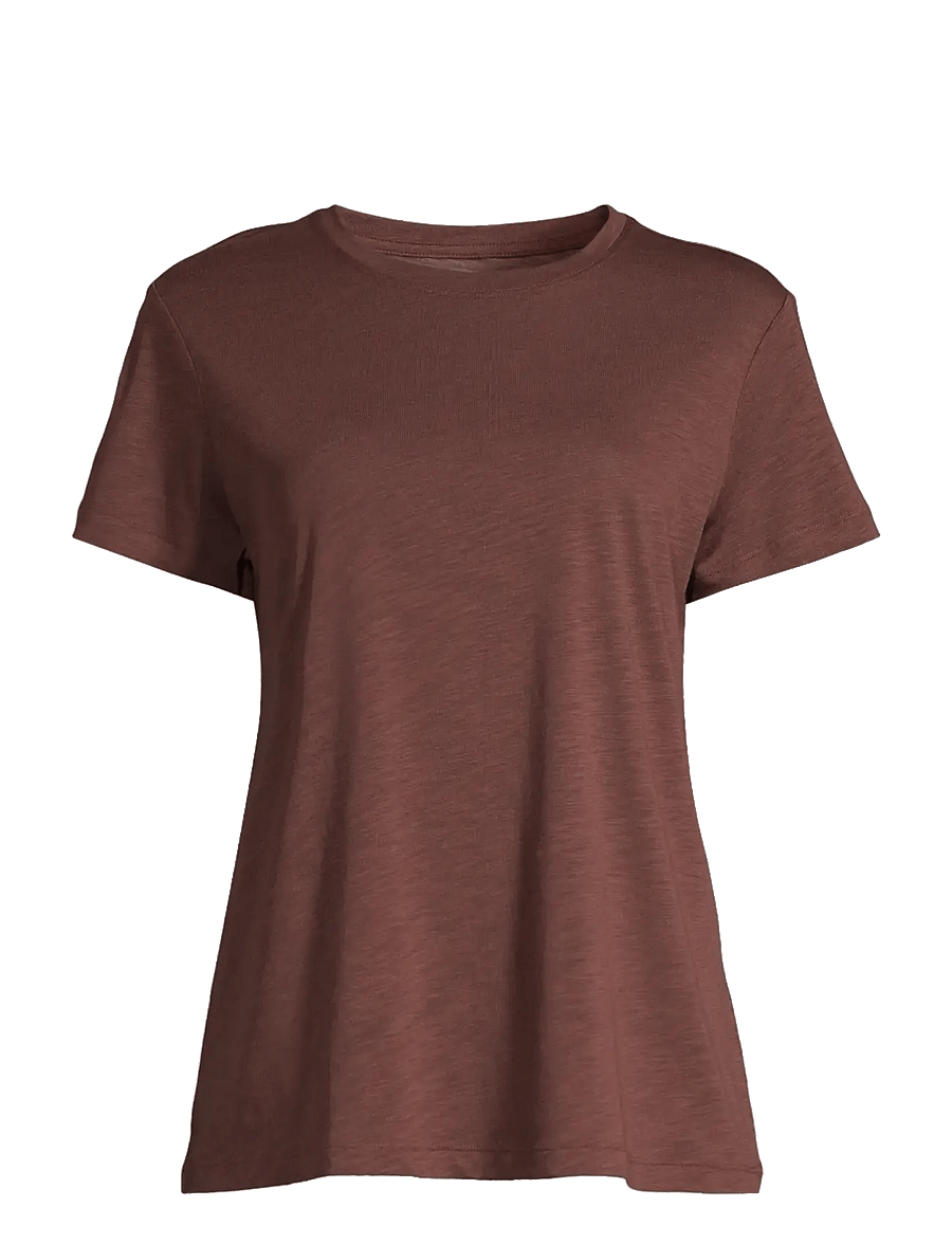 Casall - Soft Texture Tee - t-shirts - dark brown - 0
