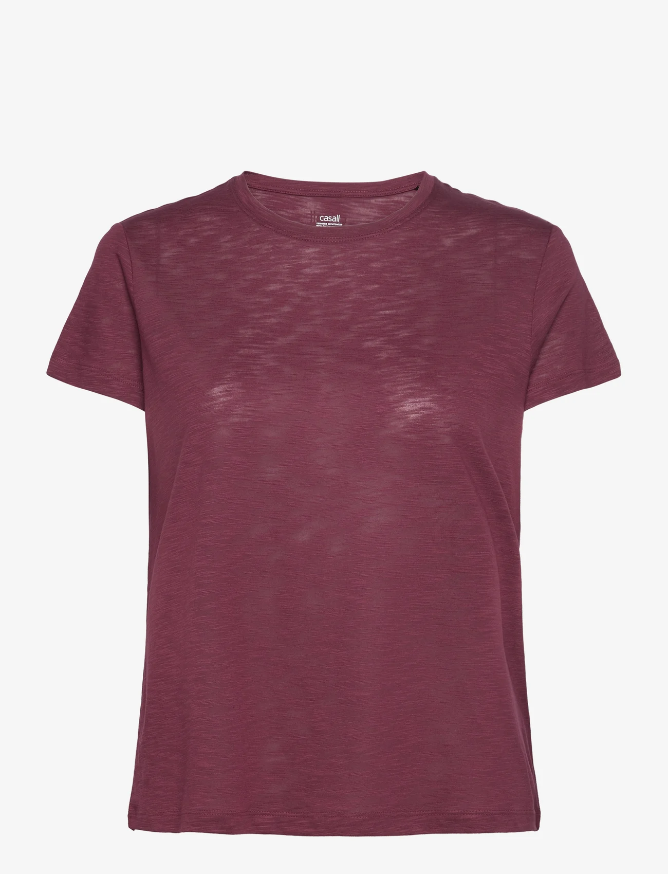 Casall - Soft Texture Tee - t-shirts & tops - evening red - 0