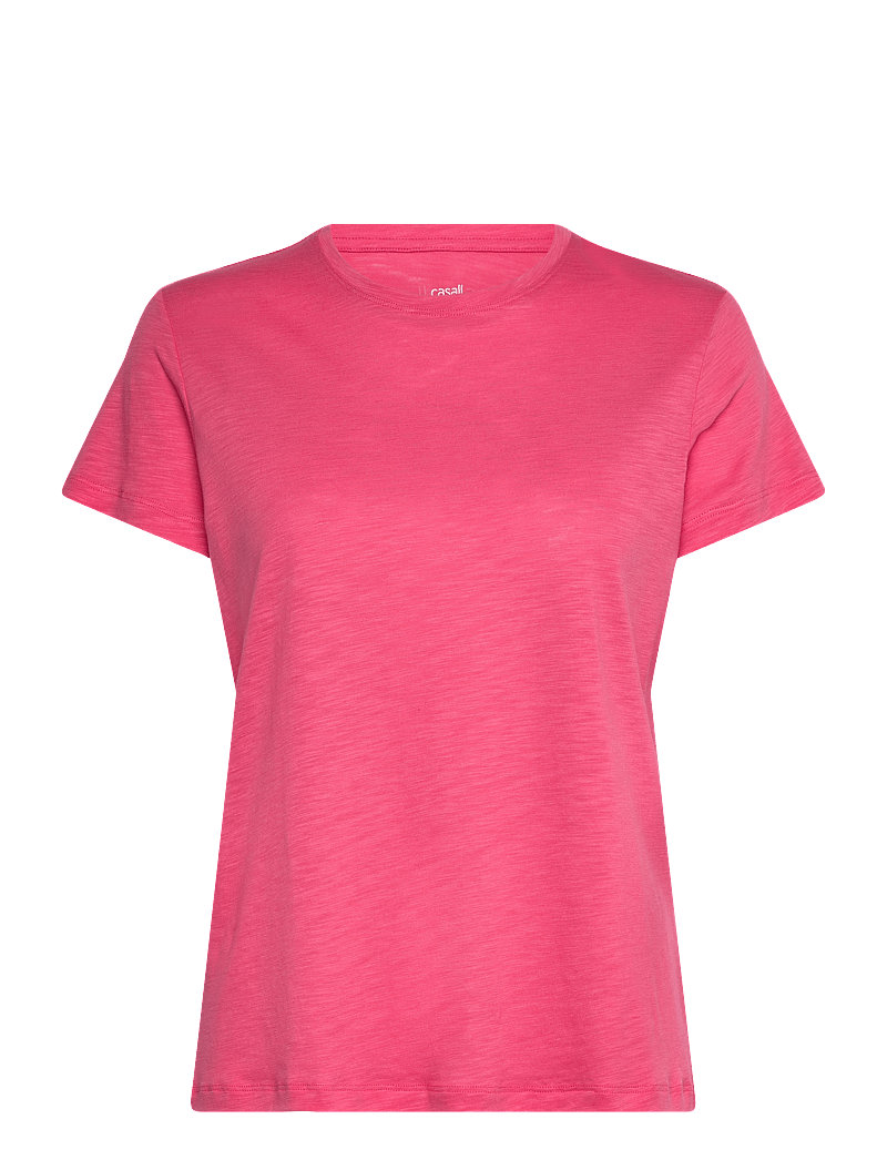 Casall - Soft Texture Tee - t-shirts - ruby blush - 1