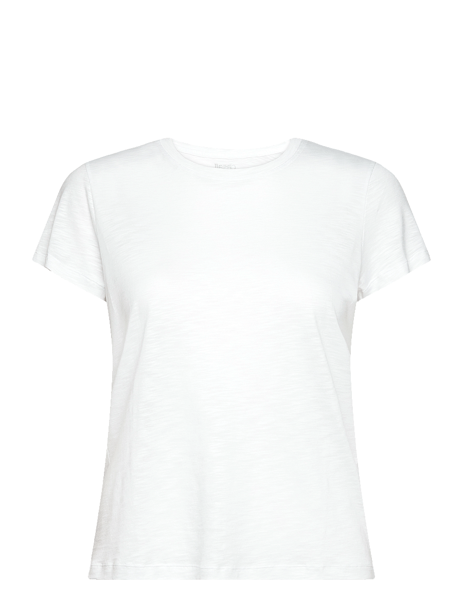 Casall - Soft Texture Tee - stuttermarbolir - white - 1
