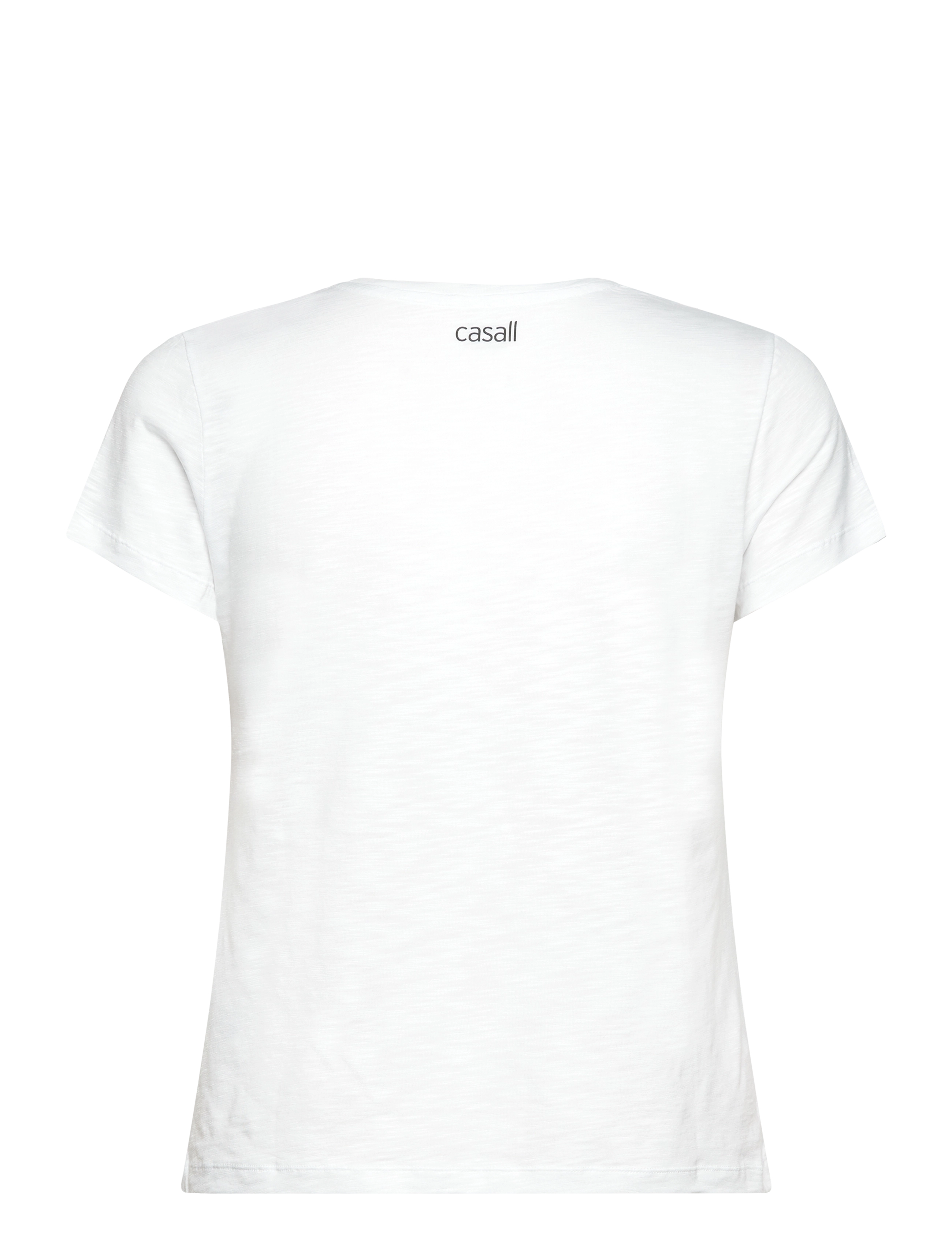 Casall - Soft Texture Tee - stuttermarbolir - white - 2