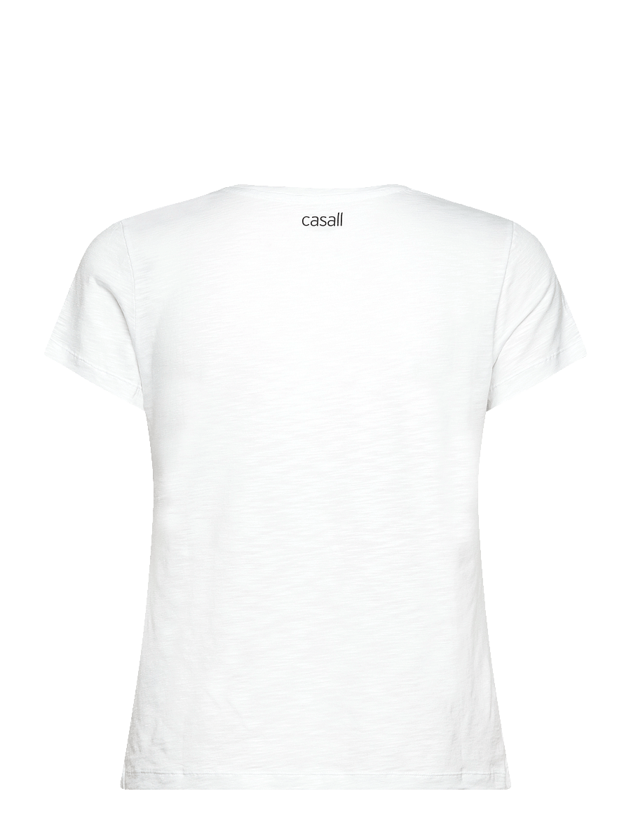 Casall - Soft Texture Tee - stuttermarbolir - white - 2