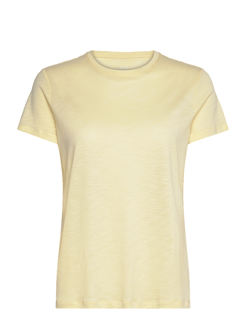 Casall - Soft Texture Tee - t-shirts - yellow steam - 1