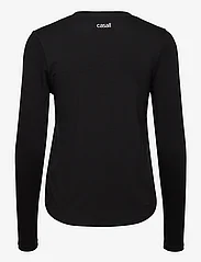 Casall - Delight Crew Neck Long Sleeve - t-shirts & tops - black - 1