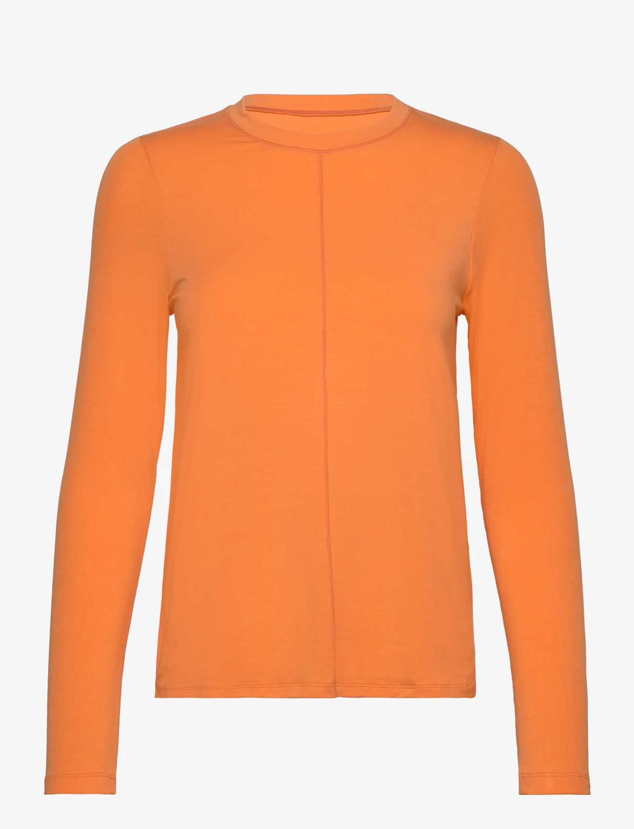 Casall - Delight Crew Neck Long Sleeve - t-shirts & tops - juicy orange - 0