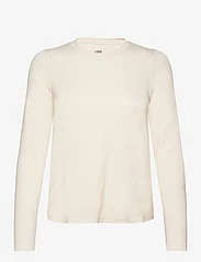 Casall - Delight Crew Neck Long Sleeve - t-shirt & tops - off white - 0
