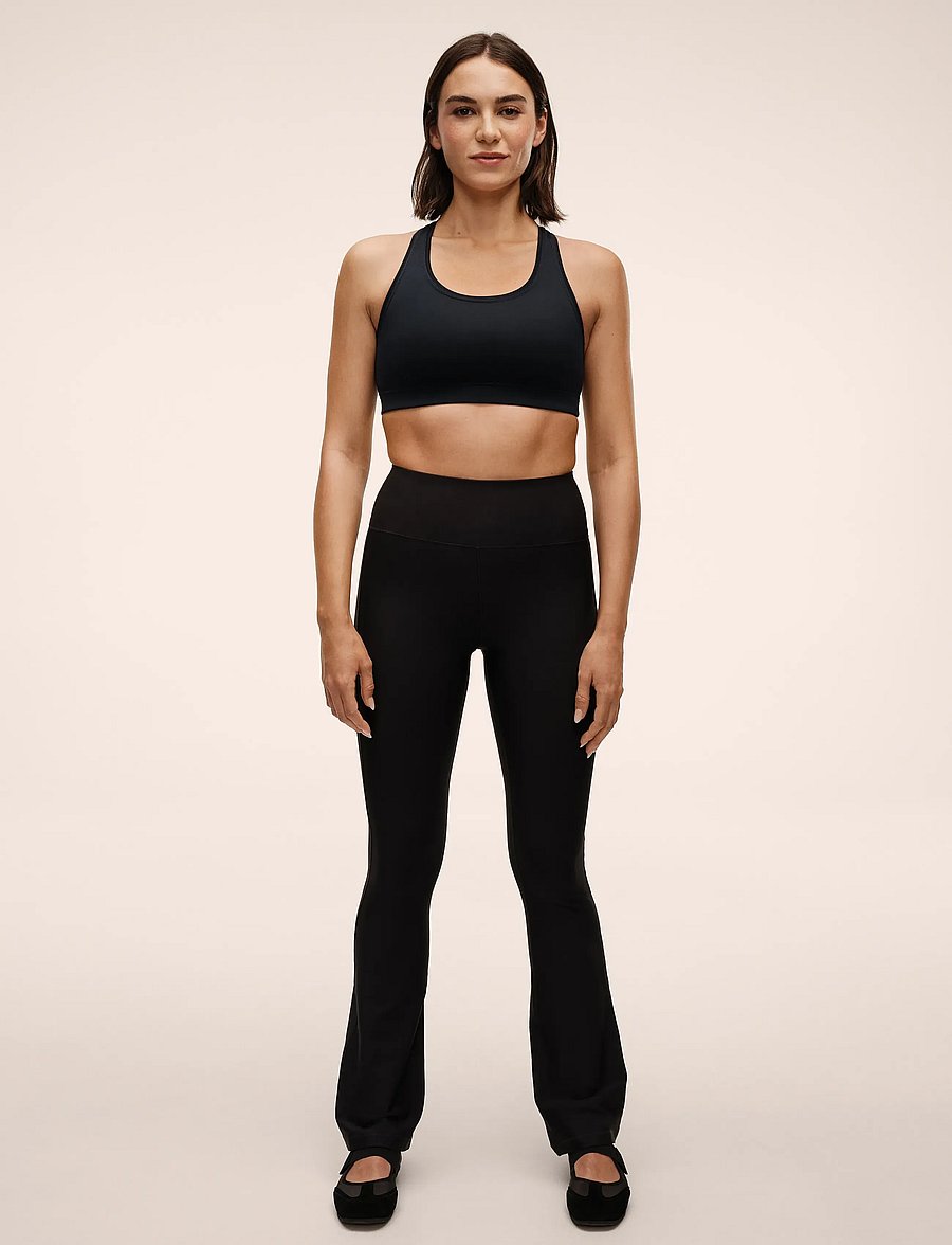 Casall - Flare High Waist Pant - volle länge - black - 5