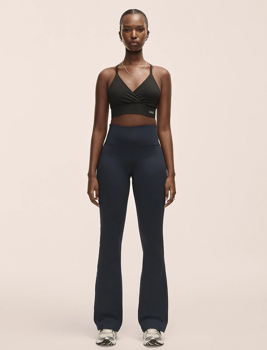 Casall - Flare High Waist Pant - full längd - core blue - 0