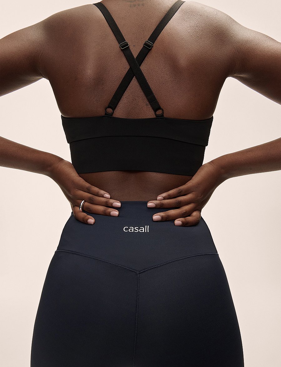 Casall - Flare High Waist Pant - full längd - core blue - 4