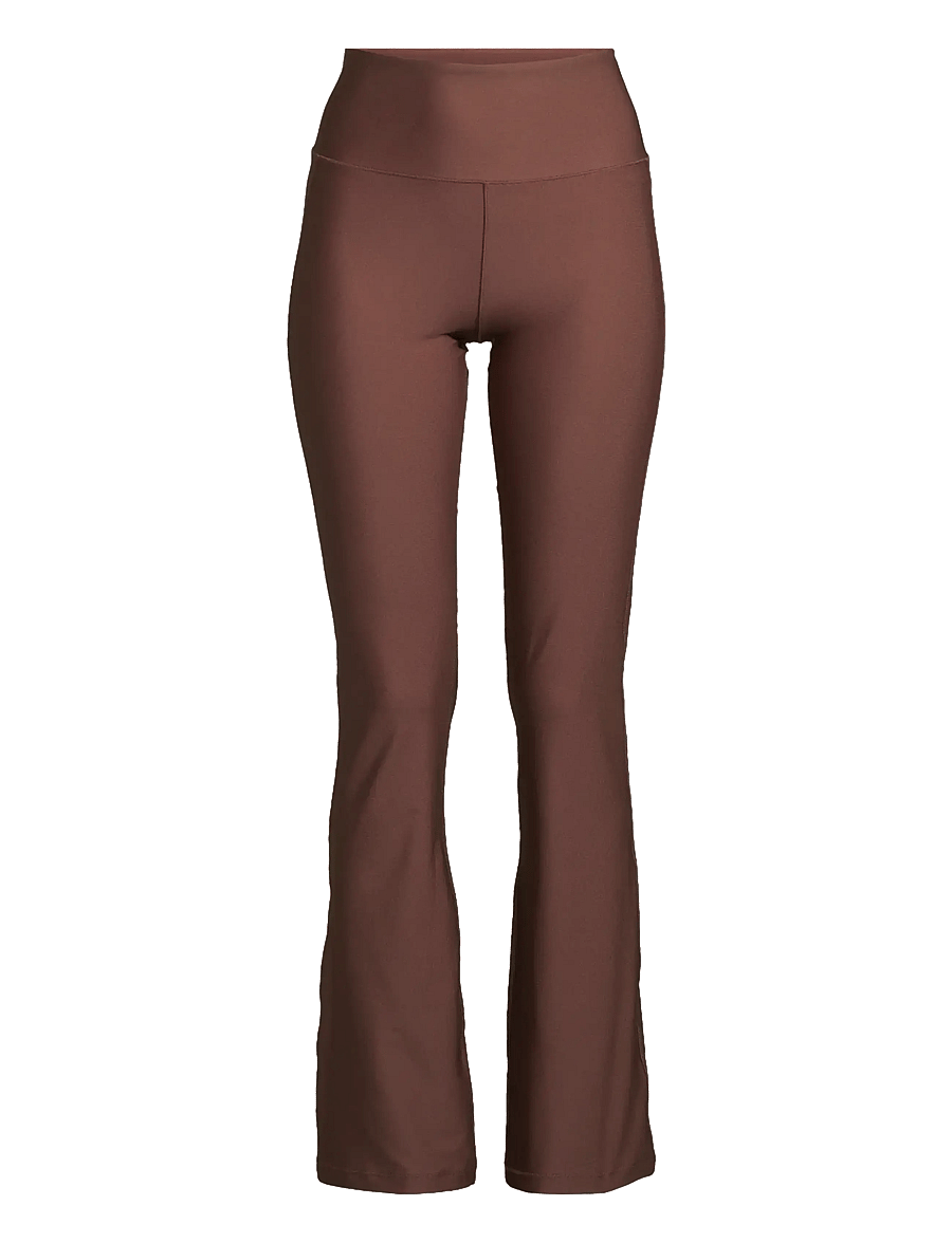 Casall - Flare High Waist Pant - volle länge - dark brown - 0