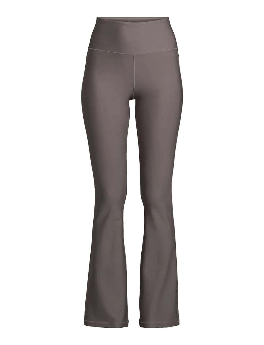Casall - Flare High Waist Pant - full längd - dk grey - 1