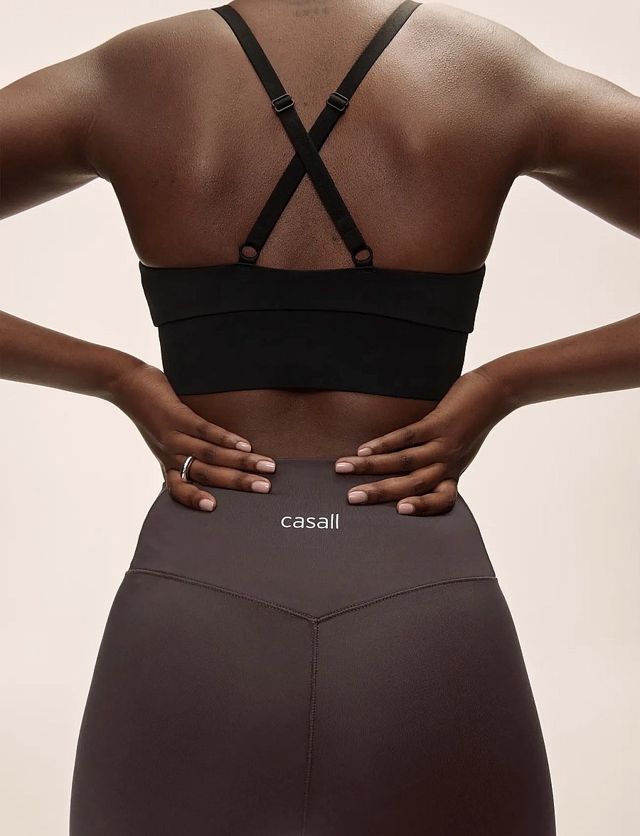 Casall - Flare High Waist Pant - full längd - dk grey - 3